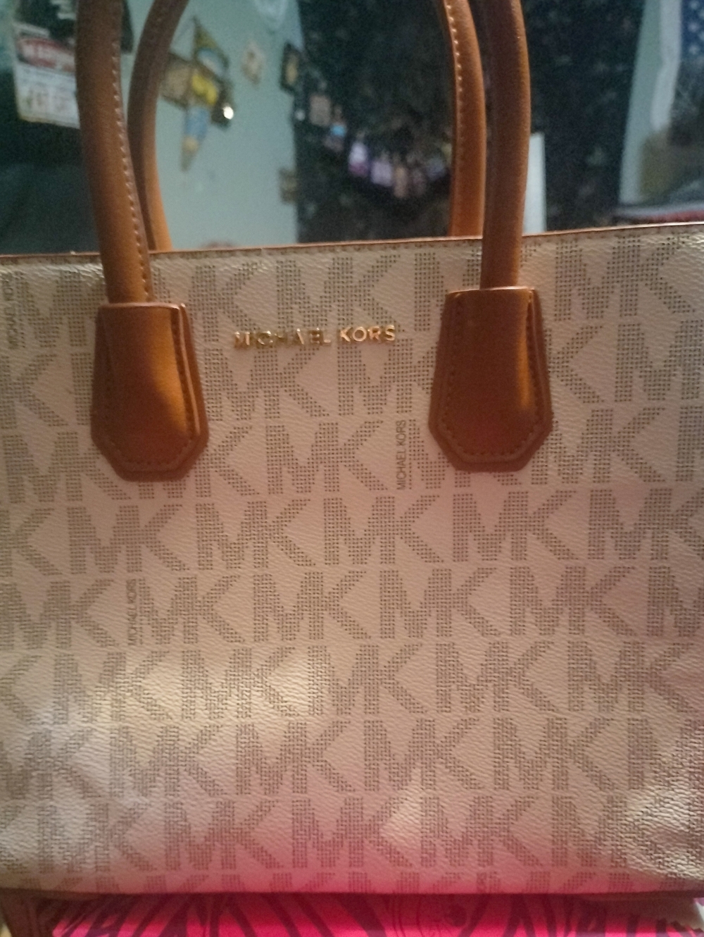 Michael Kors Mercer Medium Logo and Leather Accordion Crossbody Bag